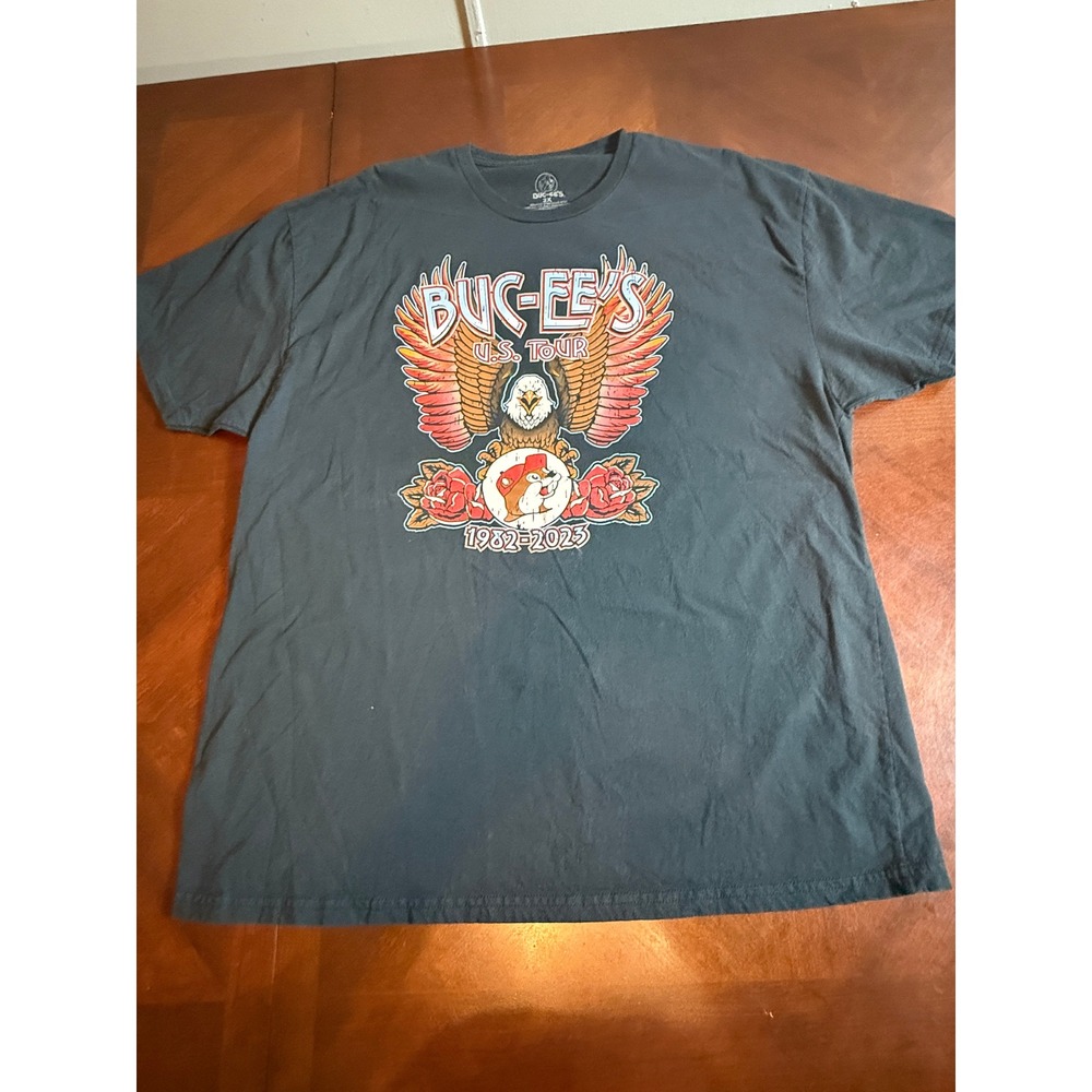 Buc-ee's US Tour 1982-2023 T-Shirt Mens 2X Charcoal Gray Eagle Graphic Tee